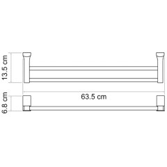 Полотенцедержатель двойной WasserKRAFT Leine White K-5040WHITE