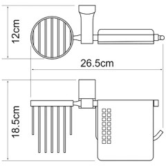 Держатель туалетной бумаги и освежителя WasserKRAFT Leine White K-5059WHITE