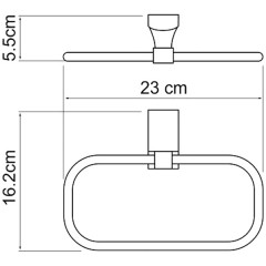 Полотенцедержатель-кольцо WasserKRAFT Leine White K-5060WHITE