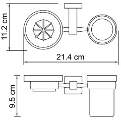 Держатель стакана и мыльницы WasserKRAFT Lippe K-6526