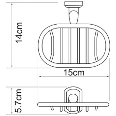 Мыльница металлическая WasserKRAFT Oder K-3069