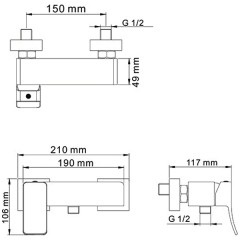 Смеситель для душа WasserKRAFT Aller 1062