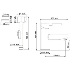Смеситель для раковины WasserKRAFT Main 4108 с гигиеническим душем
