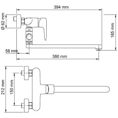 Смеситель универсальный WasserKRAFT Vils 5602L