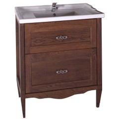 Тумба с раковиной ASB-Woodline Римини Nuovo 60 орех антикварный массив ясеня