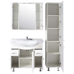 Зеркало-шкаф ASB-Mebel Альфа 87 белый ясень