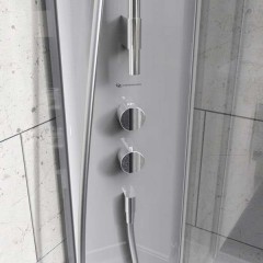 Душевая кабина IDO Showerama 10-5 Comfort пятиугольная 90x90 стекло прозрачное, профиль белый