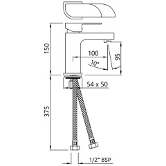 Смеситель для раковины Jaquar Alive ALI-CHR-85011B
