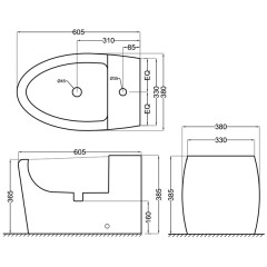 Биде Jaquar Vignette VGS-WHT-81151