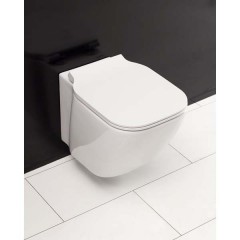 Унитаз подвесной BelBagno Aldina BB114CH+BB114SC безободковый