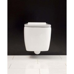Унитаз подвесной BelBagno Aldina BB114CH+BB114SC безободковый