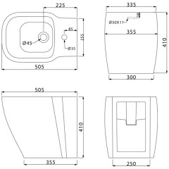 Биде BelBagno Aldina BB114B