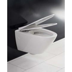 Унитаз подвесной BelBagno Alpha BB300CHR+BB2177SC безободковый
