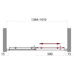 Душевая дверь BelBagno Uno UNO-BF-1-140-P-Cr