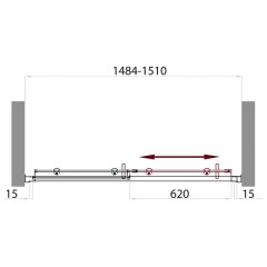 Душевая дверь BelBagno Uno UNO-BF-1-150-C-Cr