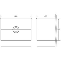 Тумба с раковиной BelBagno Onda 80 bianco lucido