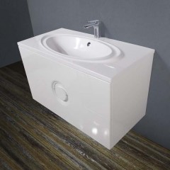 Тумба с раковиной BelBagno Onda 100 bianco lucido