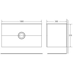 Тумба с раковиной BelBagno Onda 100 bianco lucido