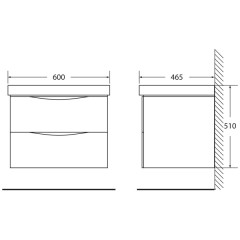 Тумба с раковиной BelBagno Fly 60 bianco opaco