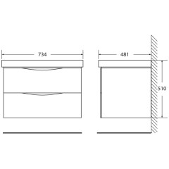 Тумба с раковиной BelBagno Fly 70 rovere moro