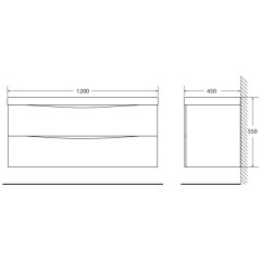 Тумба с раковиной BelBagno Marino 120 cappuccino lucido