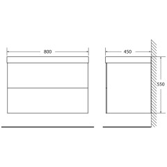 Тумба под раковину BelBagno Regina 80 bianco opaco REGINA-800-2C-SO-BO-P-BLUM