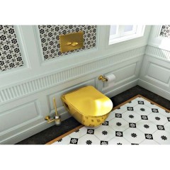 Унитаз подвесной Creavit Single TP325.00110 gold