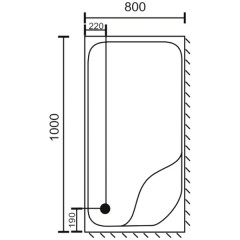 Поддон акриловый Royal Bath RB8100BP R
