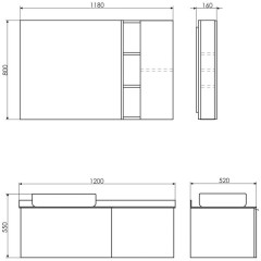 Тумба с раковиной Comforty Милан 120 белый