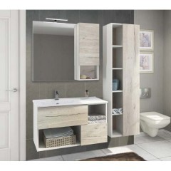 Тумба с раковиной Comforty Ганновер 90 дуб дымчатый