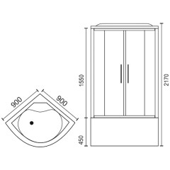 Душевая кабина Royal Bath RB90BK6-BT