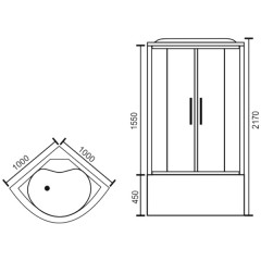 Душевая кабина Royal Bath RB100BK6-BT