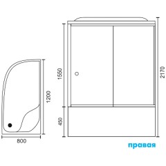 Душевая кабина Royal Bath RB8120BK6-BT R