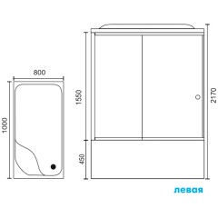 Душевая кабина Royal Bath RB8100BP6-WC L