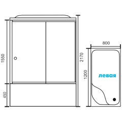 Душевая кабина Royal Bath RB8120BP6-WT L