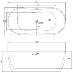 Ванна акриловая Gemy G9219