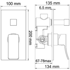 Смеситель для ванны встраиваемый WasserKRAFT Aller White 10641WHITE