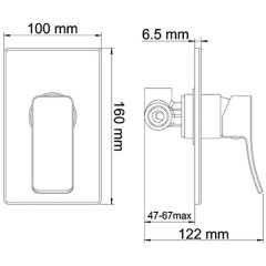 Смеситель для душа встраиваемый WasserKRAFT Aller White 10651WHITE