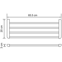 Полка для полотенец WasserKRAFT Kammel K-8311