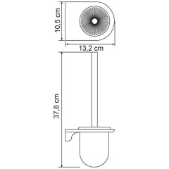 Ёршик для унитаза подвесной WasserKRAFT Kammel K-8327