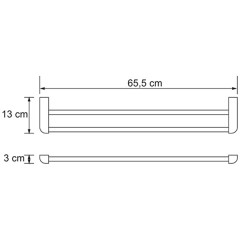 Полотенцедержатель двойной WasserKRAFT Kammel K-8340