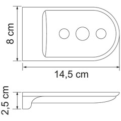 Мыльница металлическая WasserKRAFT Kammel K-8369