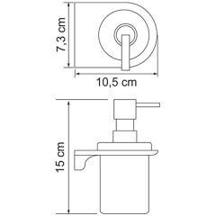 Дозатор для жидкого мыла WasserKRAFT Kammel K-8399