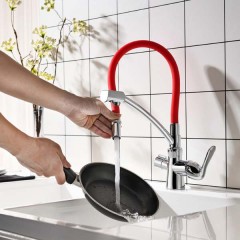 Смеситель для кухни Lemark Comfort LM3070C-Red
