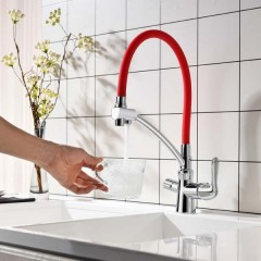 Смеситель для кухни Lemark Comfort LM3070C-Red