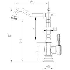 Смеситель для кухни Lemark Jasmine LM6605B