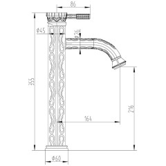 Смеситель для раковины Lemark Jasmine LM6609B