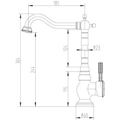 Смеситель для кухни Lemark Jasmine LM6645B