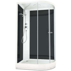 Душевая кабина Domani-Spa Delight 128 L прозрачная/чёрная DS01D128LLBCl00