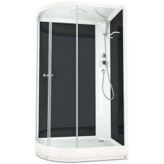 Душевая кабина Domani-Spa Delight 128 R прозрачная/чёрная DS01D128RLBCl00